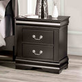 Transitional Style 1pc Nightstand Dust Proof Case English Dovetail Drawers Hanging Handles Bracket Feet Black Finish Bedroom Furniture