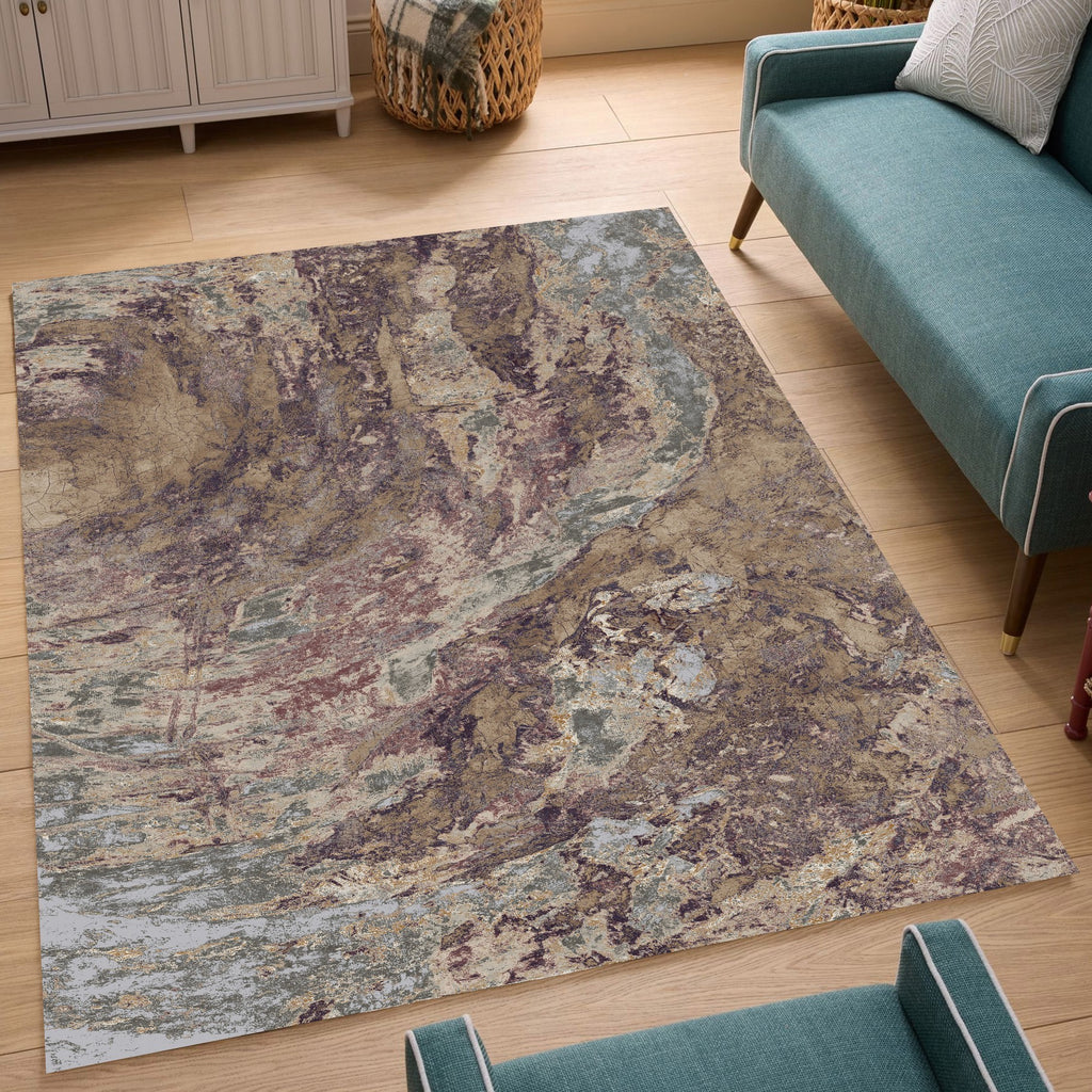 Artistic GC_TRE8011 Rust 5 ft. 3 in. x 7 ft. 3 in. Area Rug