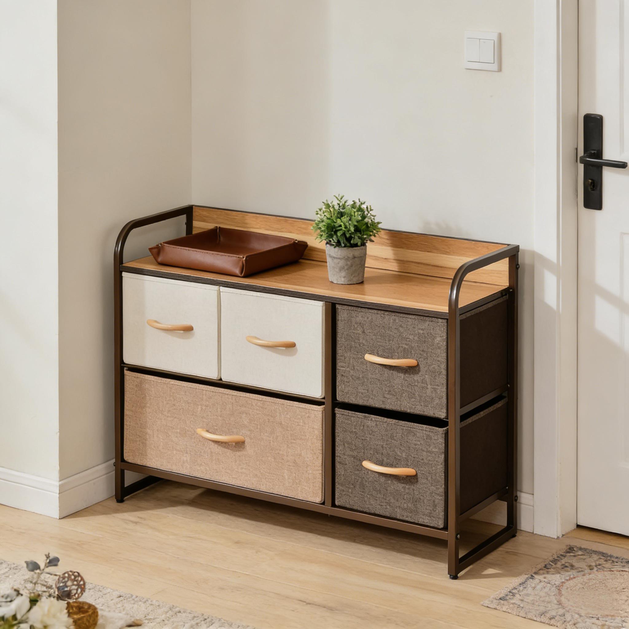 Rustic Home Cabinet,Storage Organizer,Freestanding Dresser Tower,Hallway Storage Cabinet