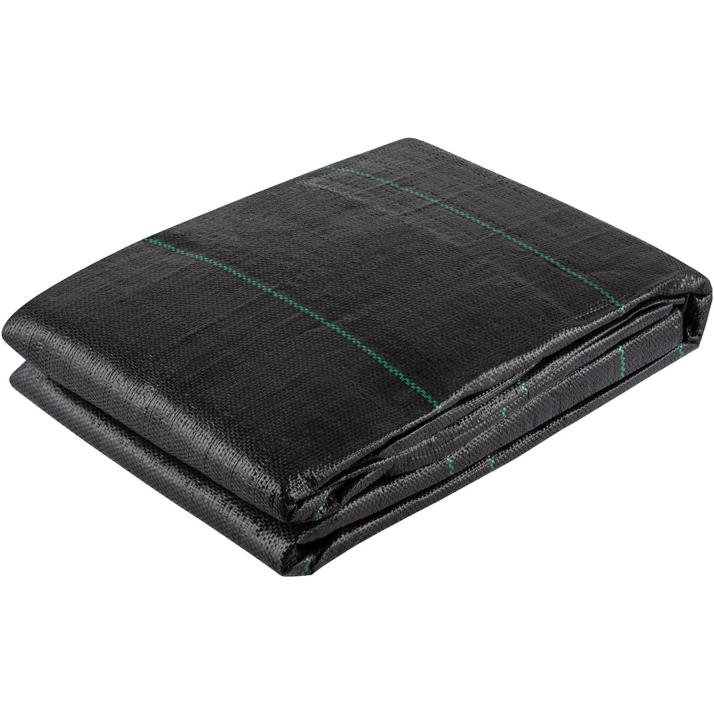 Geotextile Fabric, 12.5 x 30 ft 3.5oz Woven PP Driveway Drain Cloth w/ 600lbs Tensile Strength, Heavy Duty Underlayment for Soil Stabilization, Landscaping, Weed Barrier, 12.5FT30FT-3.5OZ, Black