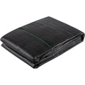 Geotextile Fabric, 12.5 x 30 ft 3.5oz Woven PP Driveway Drain Cloth w/ 600lbs Tensile Strength, Heavy Duty Underlayment for Soil Stabilization, Landscaping, Weed Barrier, 12.5FT30FT-3.5OZ, Black