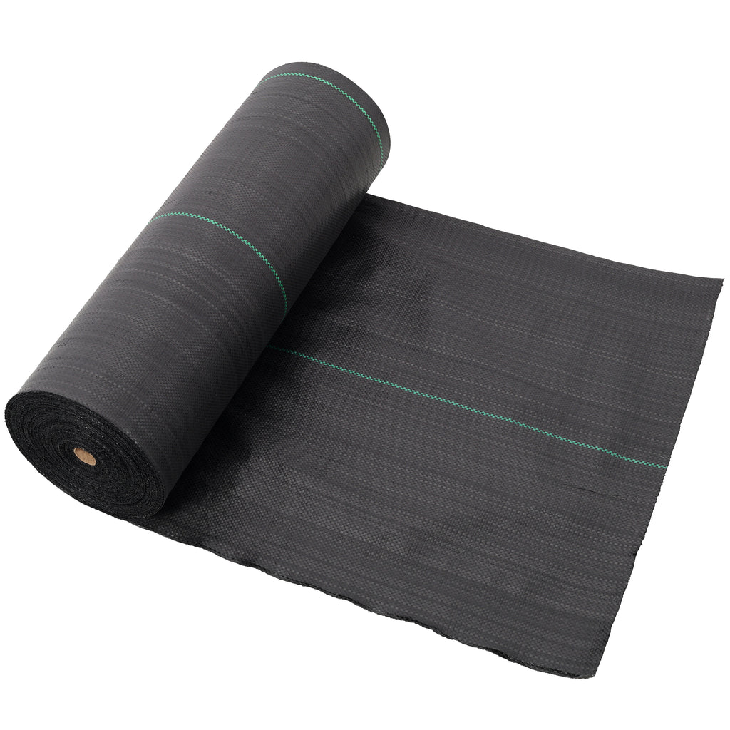 5oz Commercial Heavy Duty Weed Barrier Fabric, 4ft x 250ft, Woven Landscape Ground Cover, Weed Control Garden Fabric,Black
