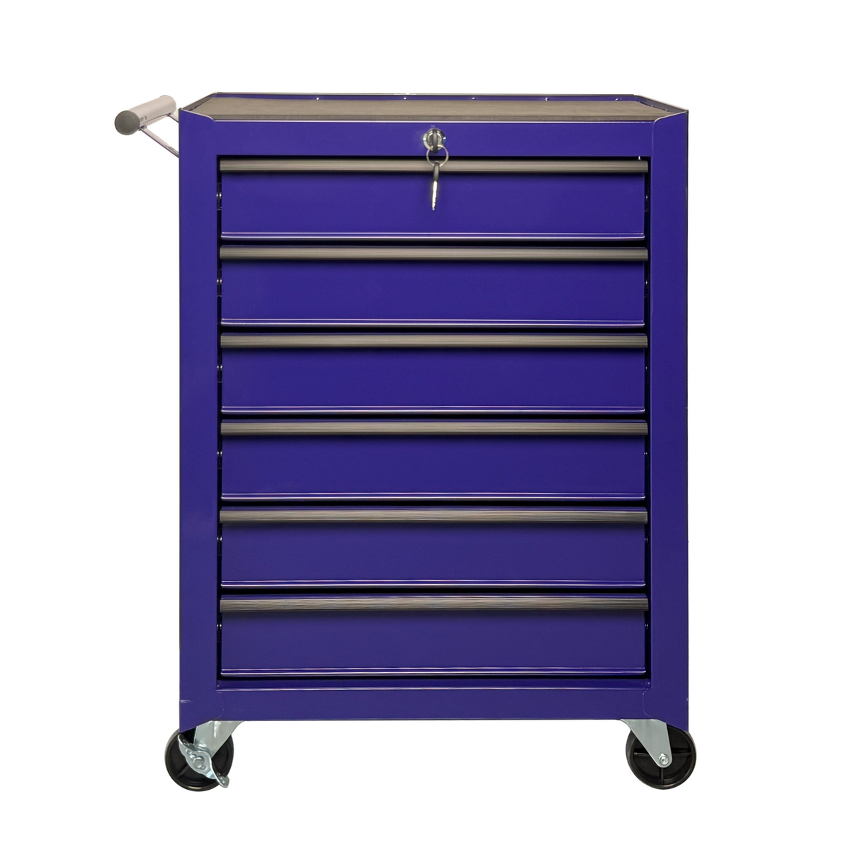 Rolling Metal Tool Chest with 6 Drawers, 20' 6-Drawer Tool Chest Cabinet with Ball Bearing Drawer Slides, Steel Tool Storage Box Organizer  -PURPLE