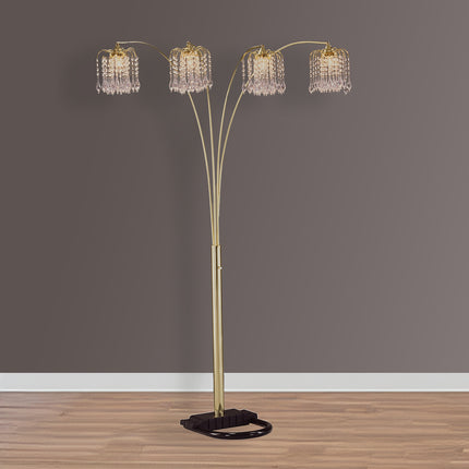 1pc Modern Design Classic Luxury Sleek Multi-head Floor Arc Lamp Half Moon