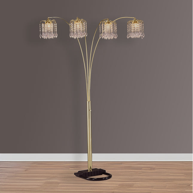 1pc Modern Design Classic Luxury Sleek Multi-head Floor Arc Lamp Half Moon