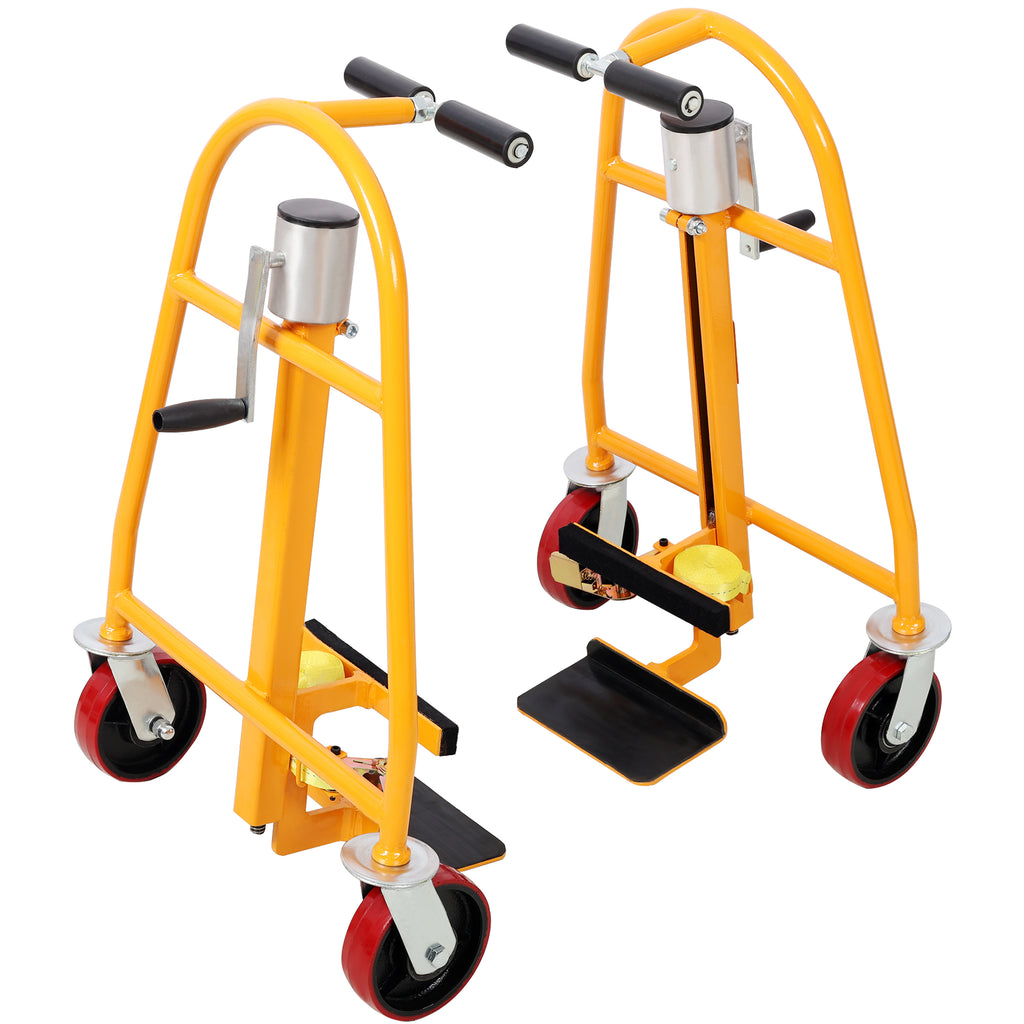2PACK Furniture and Crate Mover,Heavy Duty Furniture Movers Industrial Machinery Mover,Used for Safely Transporting Cabinets, Furniture, and Crates,Yellow