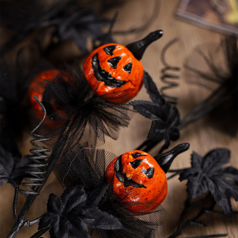 Halloween Decorations Black Horror Pumpkin Twig Cutting Bouquet