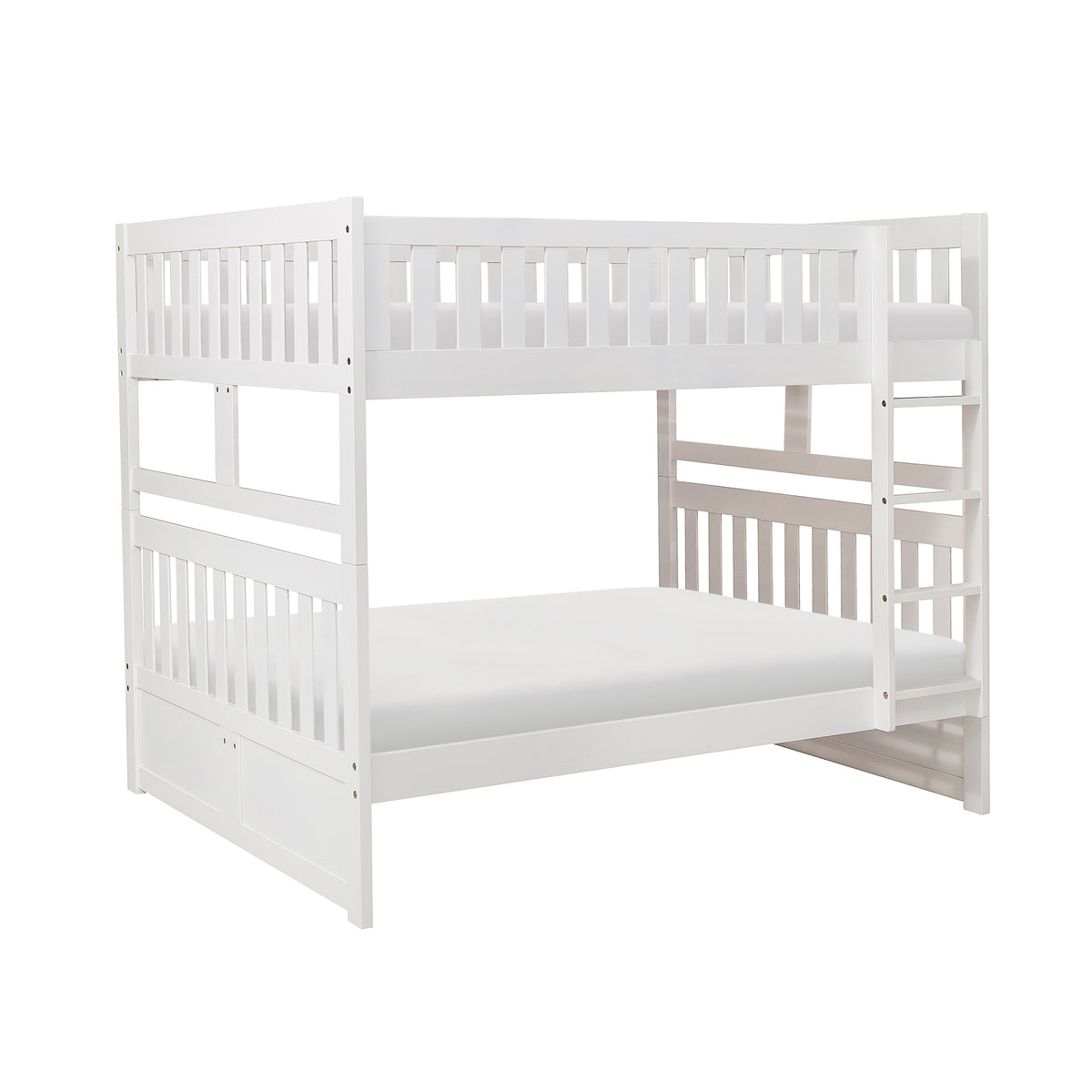 Bed Twin Twin/Twin Bunk Youth Engineered Wood Transitional White
