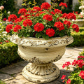 MGO Garden Planter, Garden decoration and planting,Color Antique White, Size 13.18'x18.11'x18.11'
