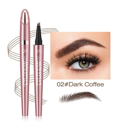 Waterproof And Smooth Not Smudge Four-fork Liquid Eyebrow Pencil