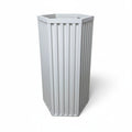 Hexagon Column Planter LG - White