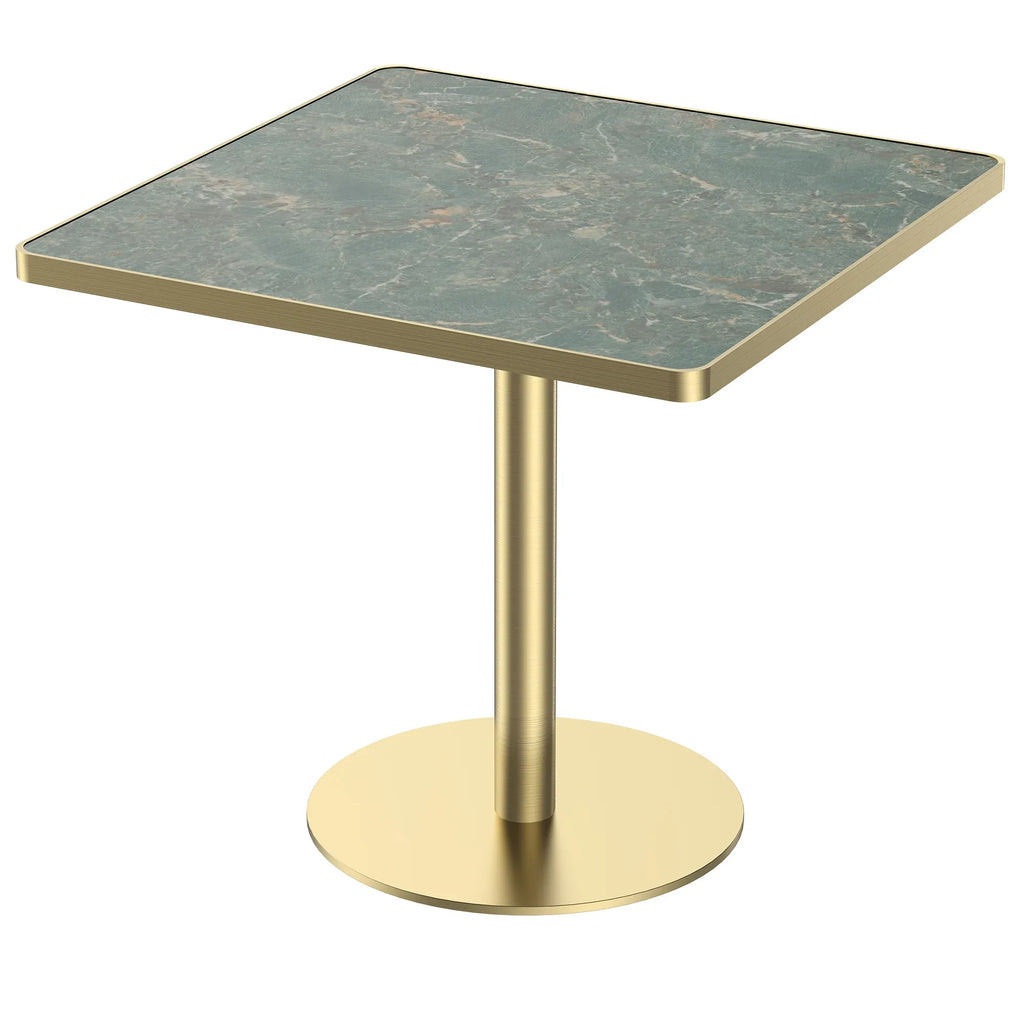 Square Modern Dinning Table 31.5 inches Bistro Table Tulip Table with Faux Marble top,Easy Assemble,Sturdy Metal Frame Diameter - Eloy Royal
