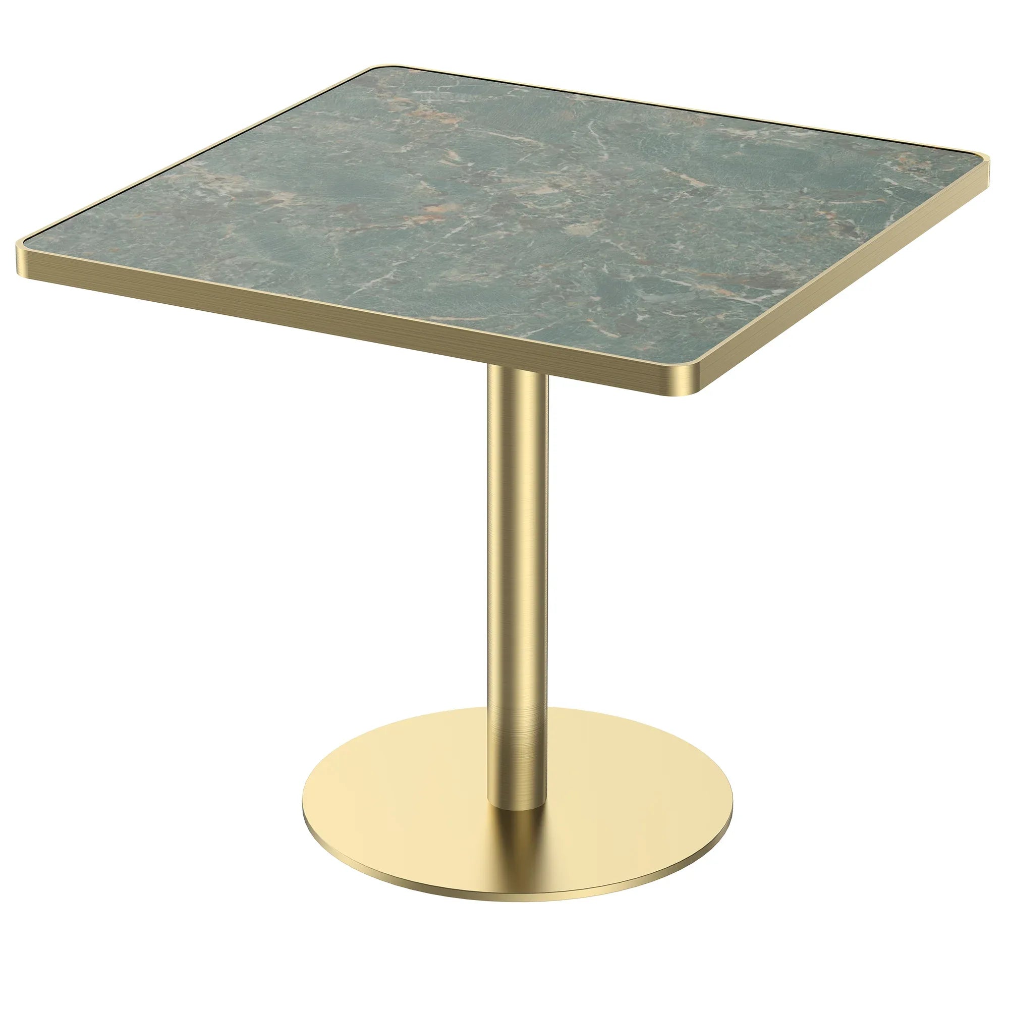 Square Modern Dinning Table 31.5 inches Bistro Table Tulip Table with Faux Marble top,Easy Assemble,Sturdy Metal Frame Diameter - Eloy Royal