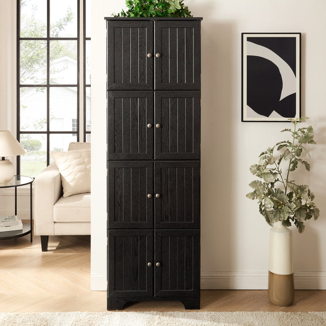 72.4 in Tall Storage Cabinet Tall Storage Cabinet with 8 Doors and
