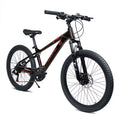 A24289 ECARPAT 24 Inch 21 Speed Mountain Bike, Adult Mountain Bicycle with Front Suspension, Dual Disc Brakes, Steel Frame, Non-Slip Tires for Men Women Outdoor Cycling