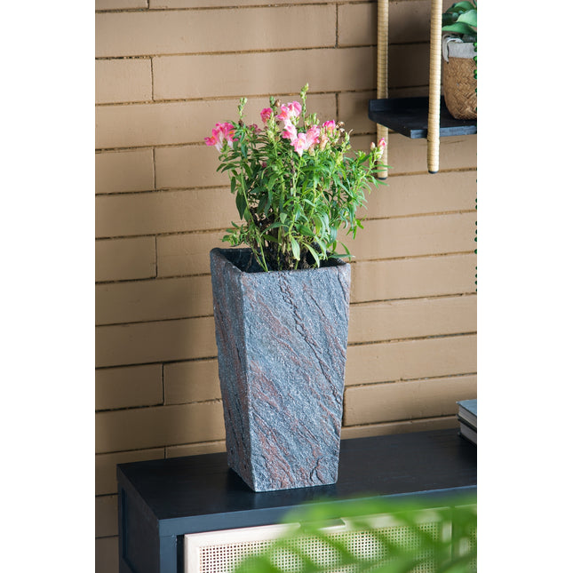 7.5x7.5x15' Cement Planter Small, Indoor Outdoor Garden Functional Decor