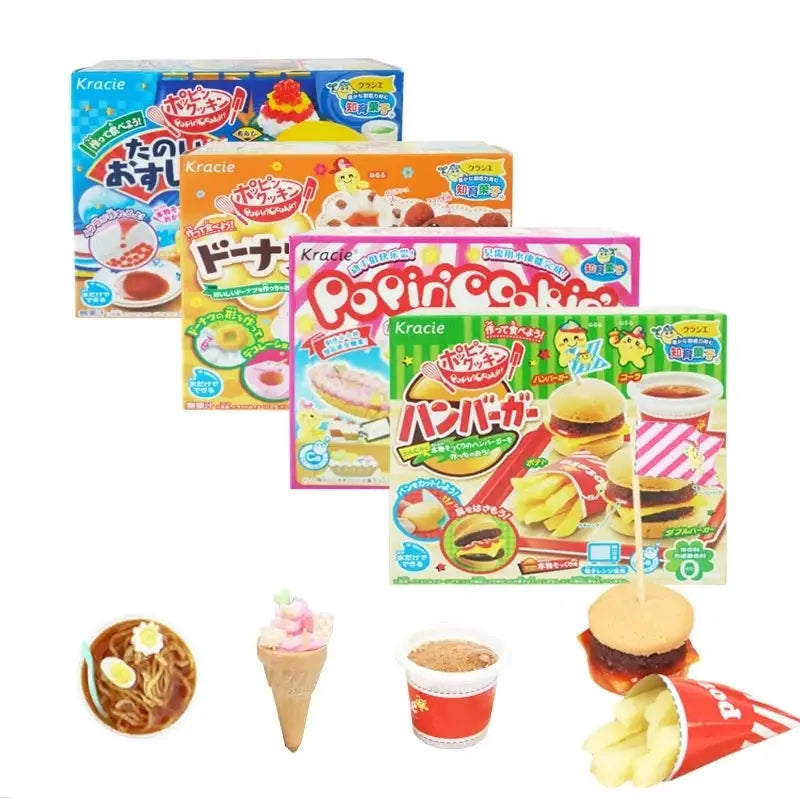 2pcs DIY Kracie Popin Cook candy dough Toys Hamburger happy kitchen Japanese food candy snacks making kit ramen d11 - Eloy Royal