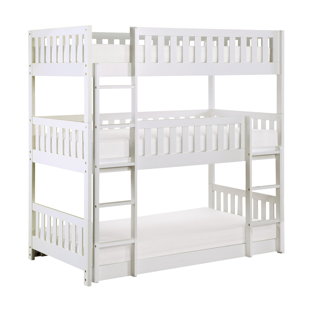 Bed Twin Twin/Twin Trundle Youth Engineered Wood Transitional White