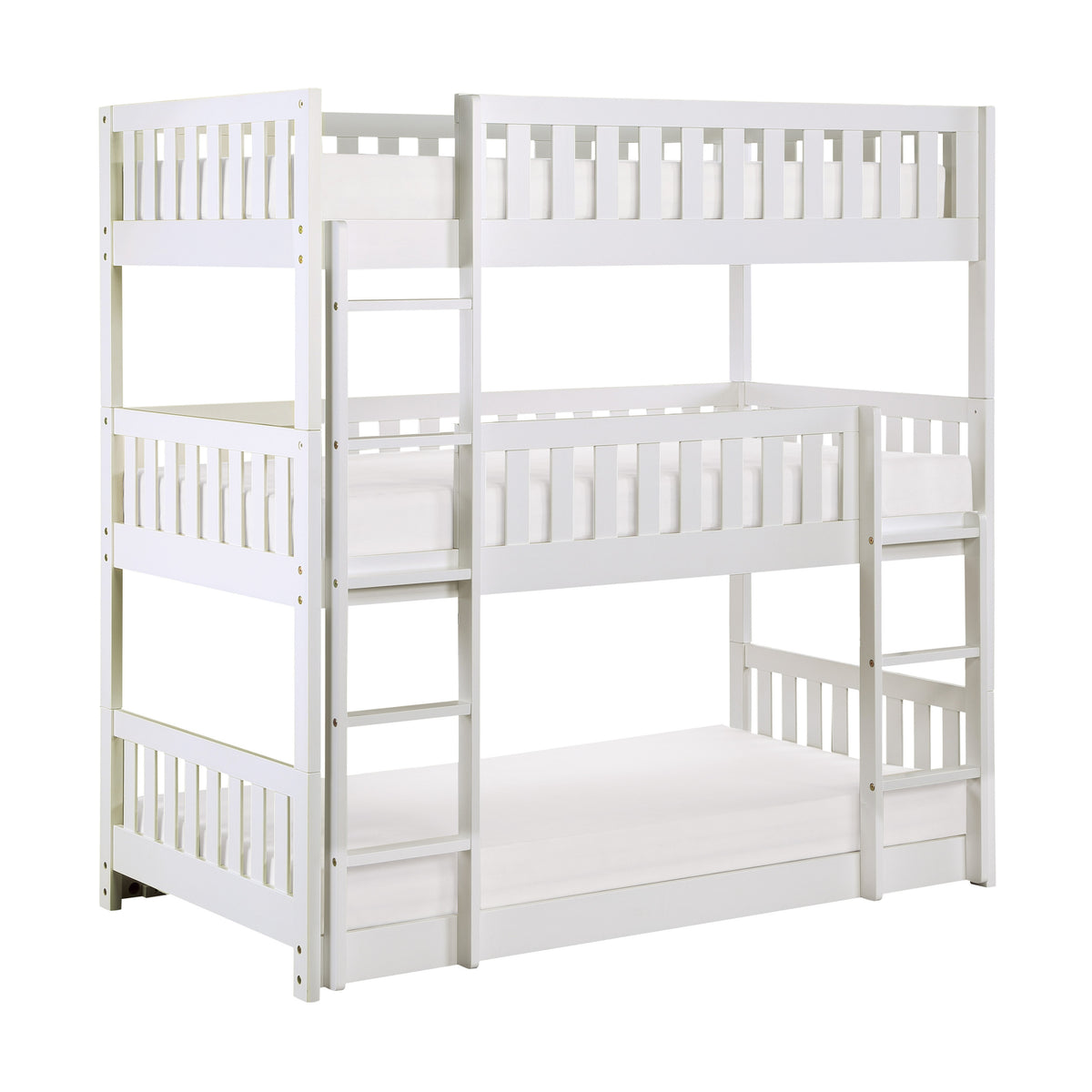 Bed Twin Twin/Twin Trundle Youth Engineered Wood Transitional White