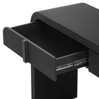 TREXM Modern Console Table with 2 Storage Drawers, Fluted Entryway Table with Rounded Silhouette for Hallway Living Room and Entryway (Black) - Eloy Royal