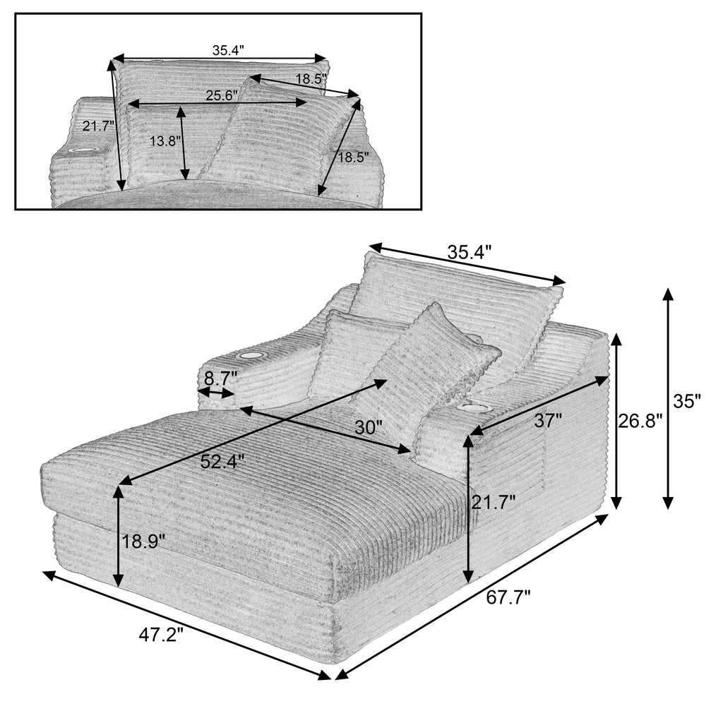 47.24 inch modern comfortable cushioned compression sofa with unique cushion design, lounge chair for living room, bedroom, apartment, office, camel - Eloy Royal