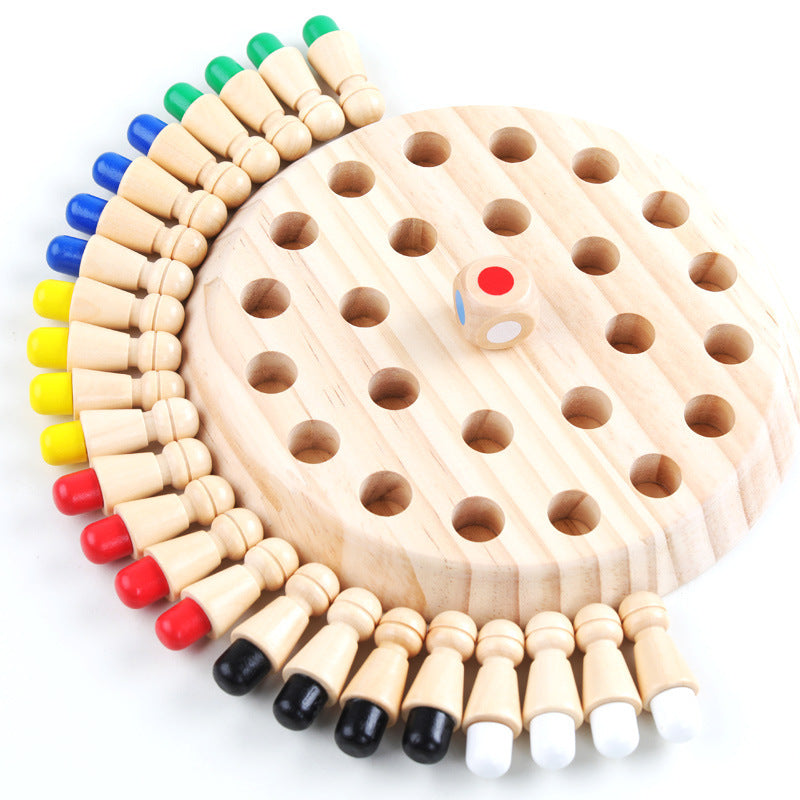 Wooden Children's Early Education Boutique Pattern Memory Chess Kindergarten Training Centralized Memory Parent-child Interactive Educational Toys