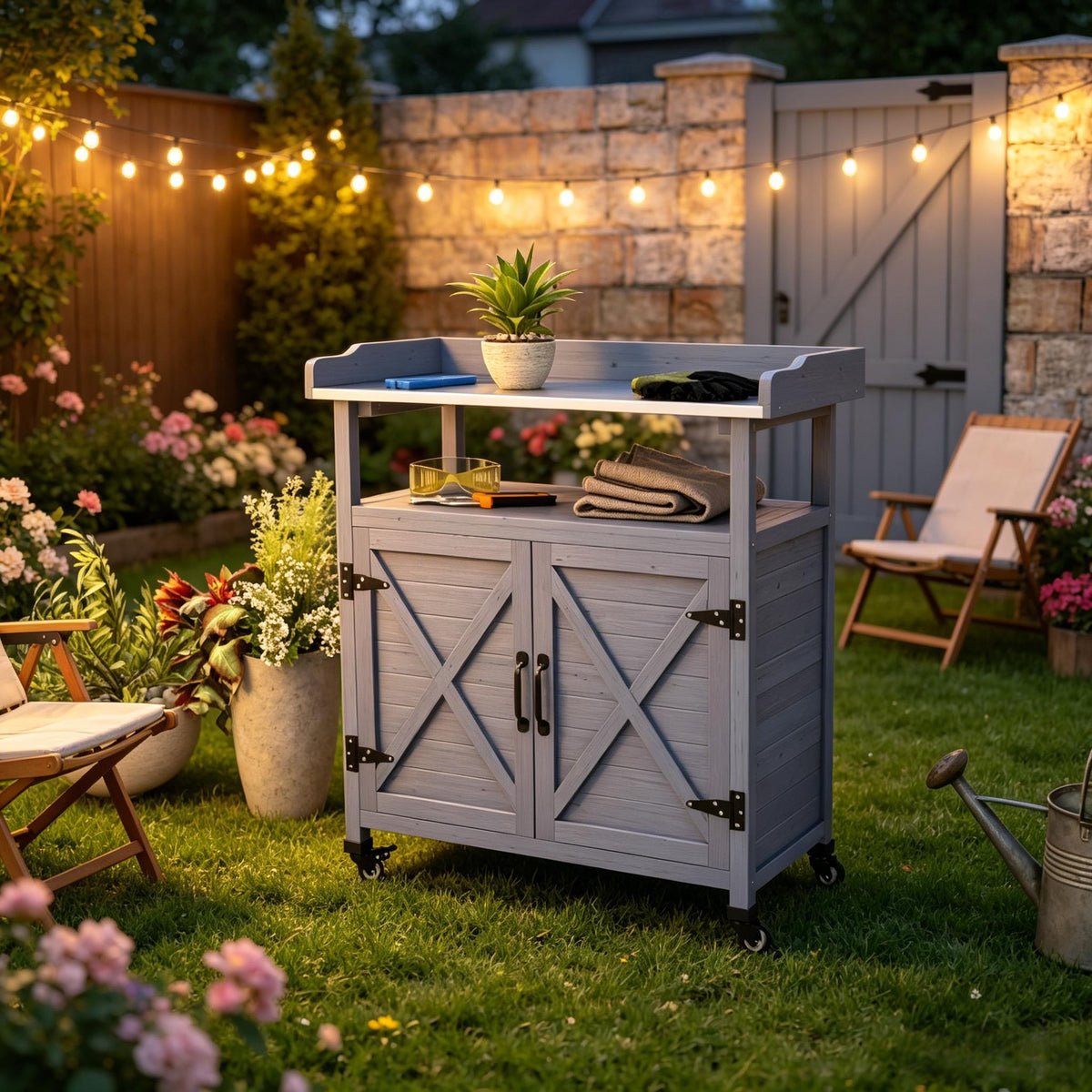 Backyard Storage Cabinet,Wooden Storage Cabinet,Patio Storage Cabinet,Outdoor Storage Cabinet