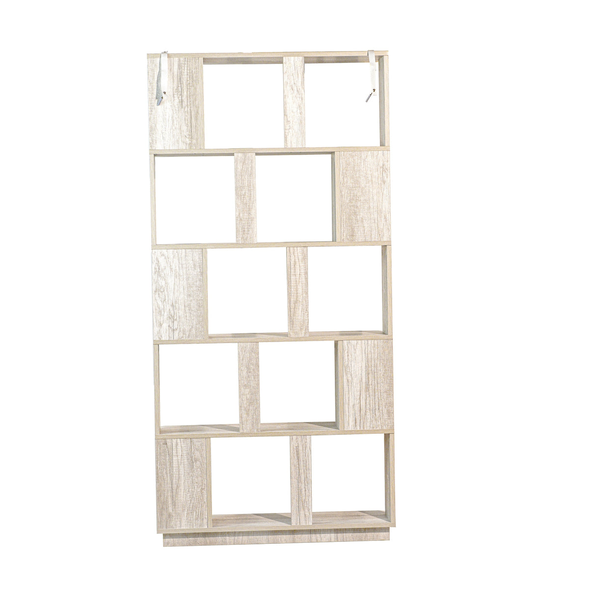 Modern 5-Tier Open Storage Bookcase in Light Gray MDF Wood, 31.5' L x 64.56' H Free Combination Shelving for Living Room Office Bedroom Decor Organizer