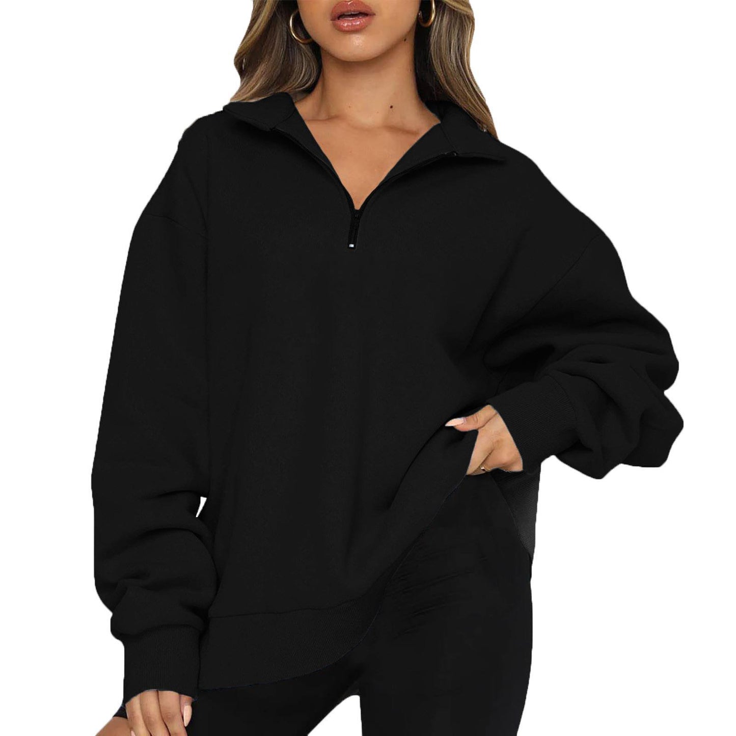 Casual Top Half Zipper Pullover