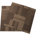 Carpet Tiles Reusable, 24'x 24'Carpet Squares With Padding Attached, Soft Padded Carpet Tiles, Easy Install DIY for Bedroom Living Room (24Tiles, Mixed Brown)