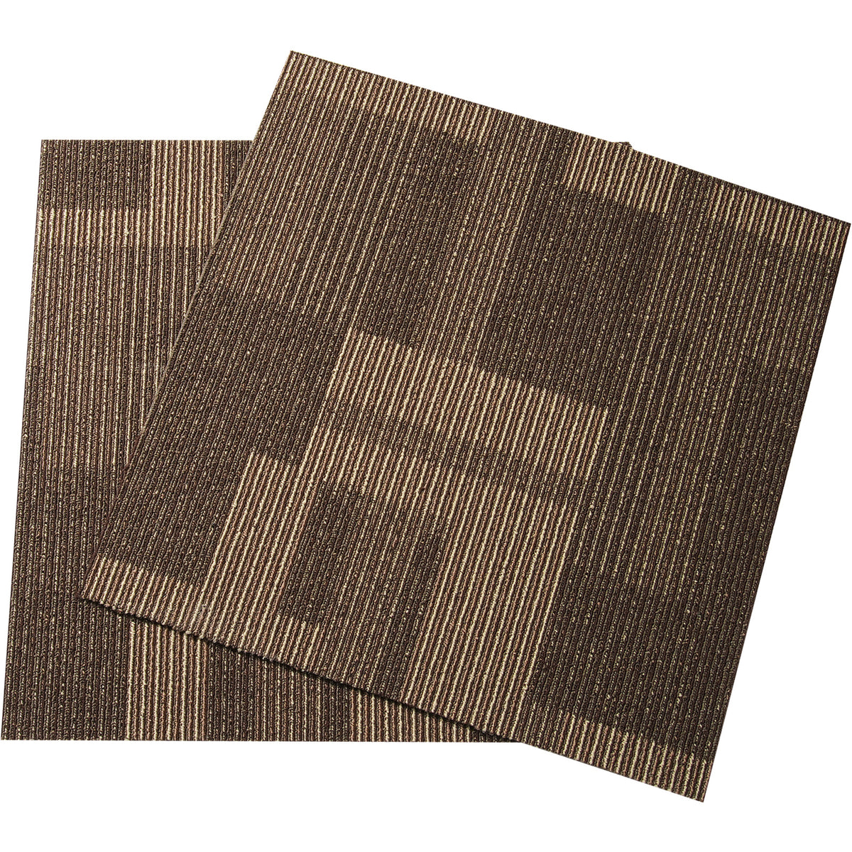 Carpet Tiles Reusable, 24'x 24'Carpet Squares With Padding Attached, Soft Padded Carpet Tiles, Easy Install DIY for Bedroom Living Room (24Tiles, Mixed Brown)