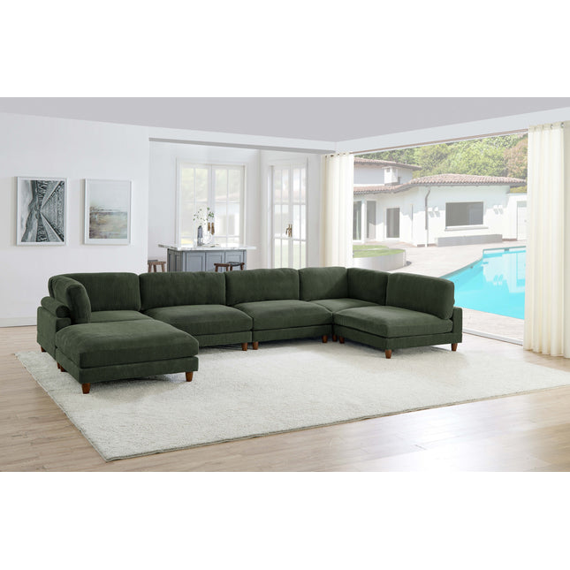 Large Seating Corduroy Modular Sectional
