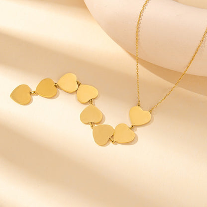 Fashion Color Candy Love Heart Color Gem Necklace