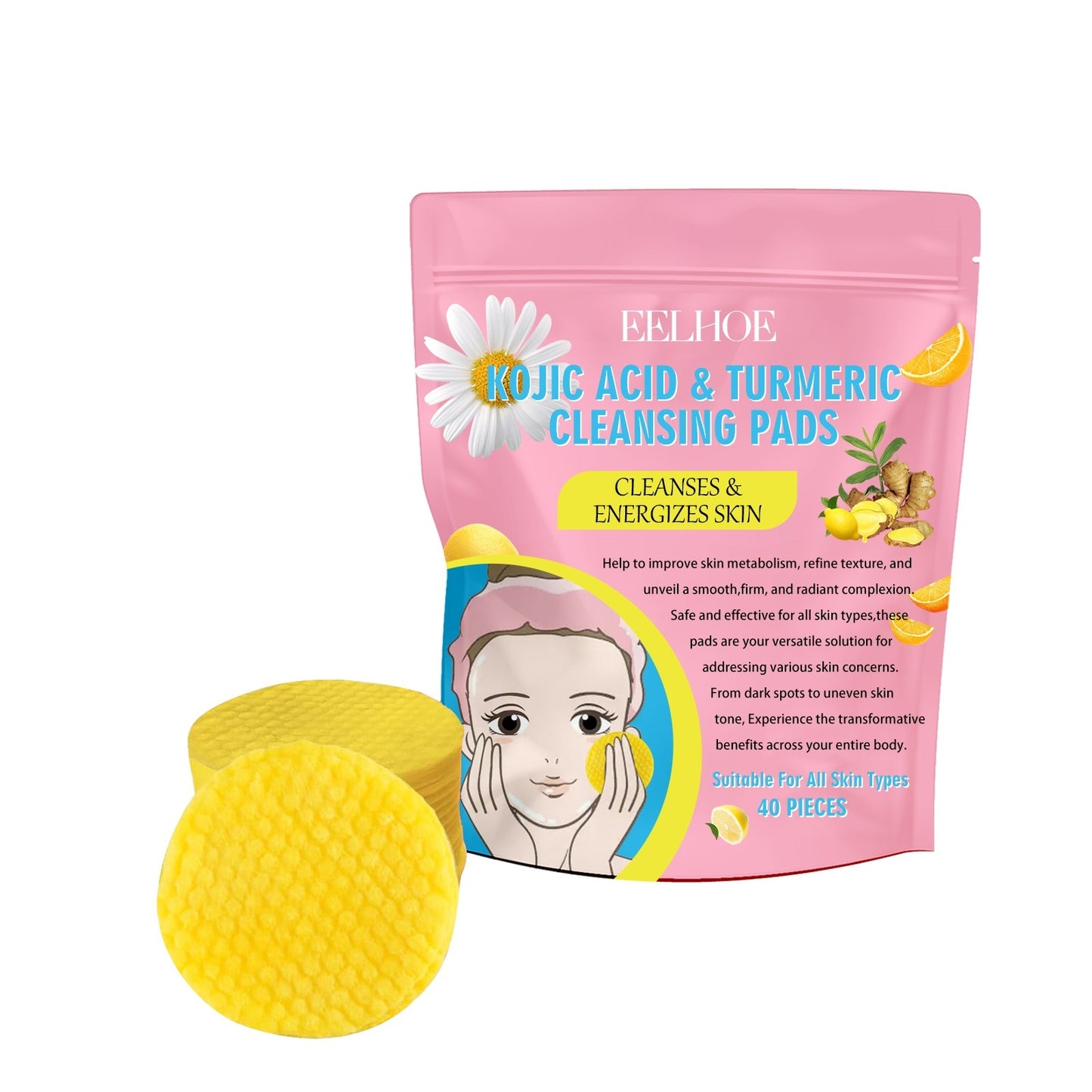 Kojic Acid Turmeric Cleansing Pads Beauty Hot-sale