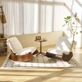Comfortable Glider Rocking Chair, High-Quality Upholstery Glider Chair, Solid Wood Frame, Perfect for Multiple Settings Accent Reading Chair for Bedroom,Living Room,Set of 2