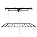 Black Overhead Garage Storage Rack 3x6 FT for High Ceilings 10-12 FT, 370LBS Capacity All-Steel Construction with Safety Lock