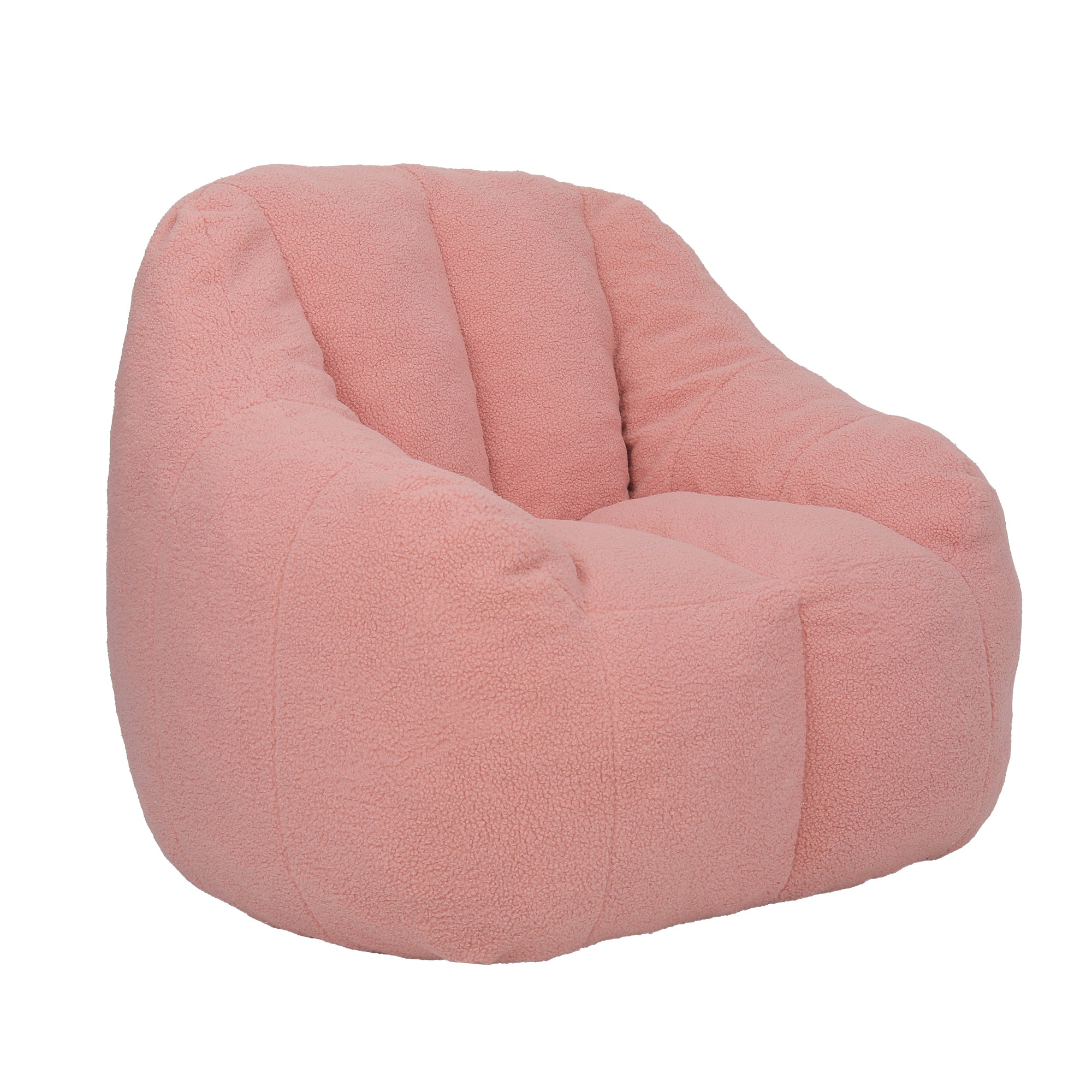 Comfy Bean Bag Chair with Memory Foam Filler – Tufted Soft Stuffed Bean Bag Sofa for Dorm, Apartment, or Living Room – Pink