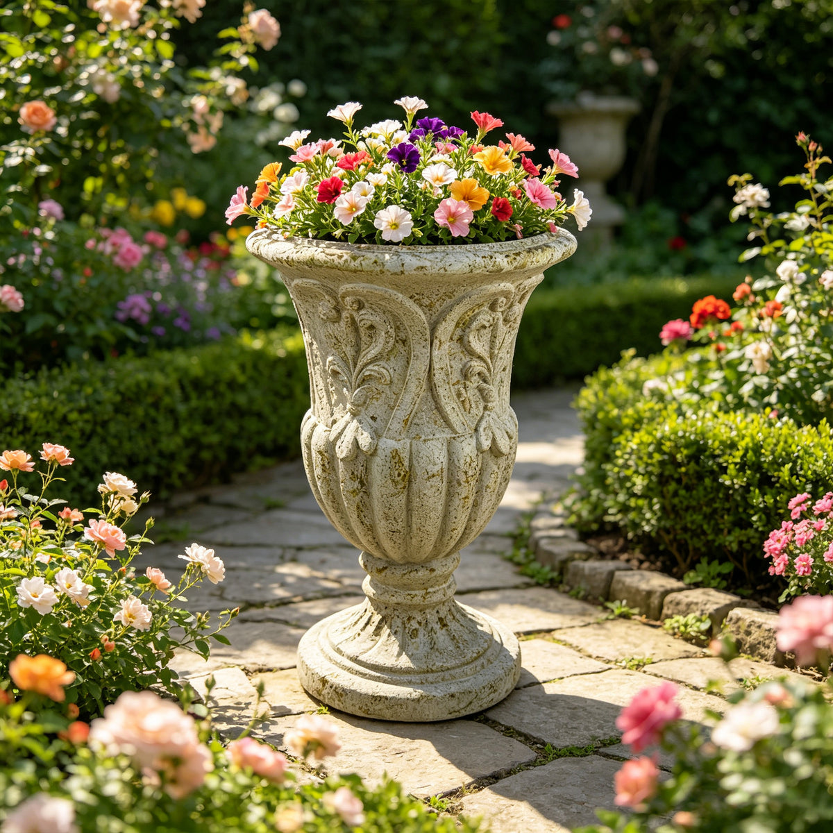 MGO Garden Planter, Garden decoration and planting,Color Make Rust, Size 25.27'X15.47'X15.47'