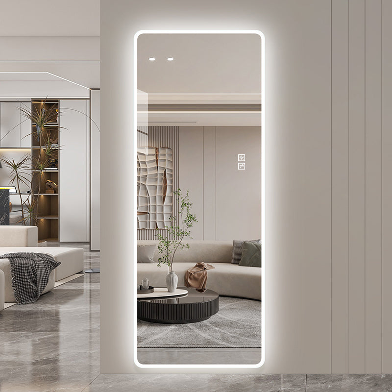 65' x 24' LED Full Length Mirror, Large Wall Mounted Lighted Body Mirror with Frosted Edge Lighting, 3 Color Temperatures, Dimmable HD Mirror for Bedroom & Dressing Room