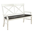 Wallace & Bay Mountina Brown and White Solid Wood Bench with Country Style Design