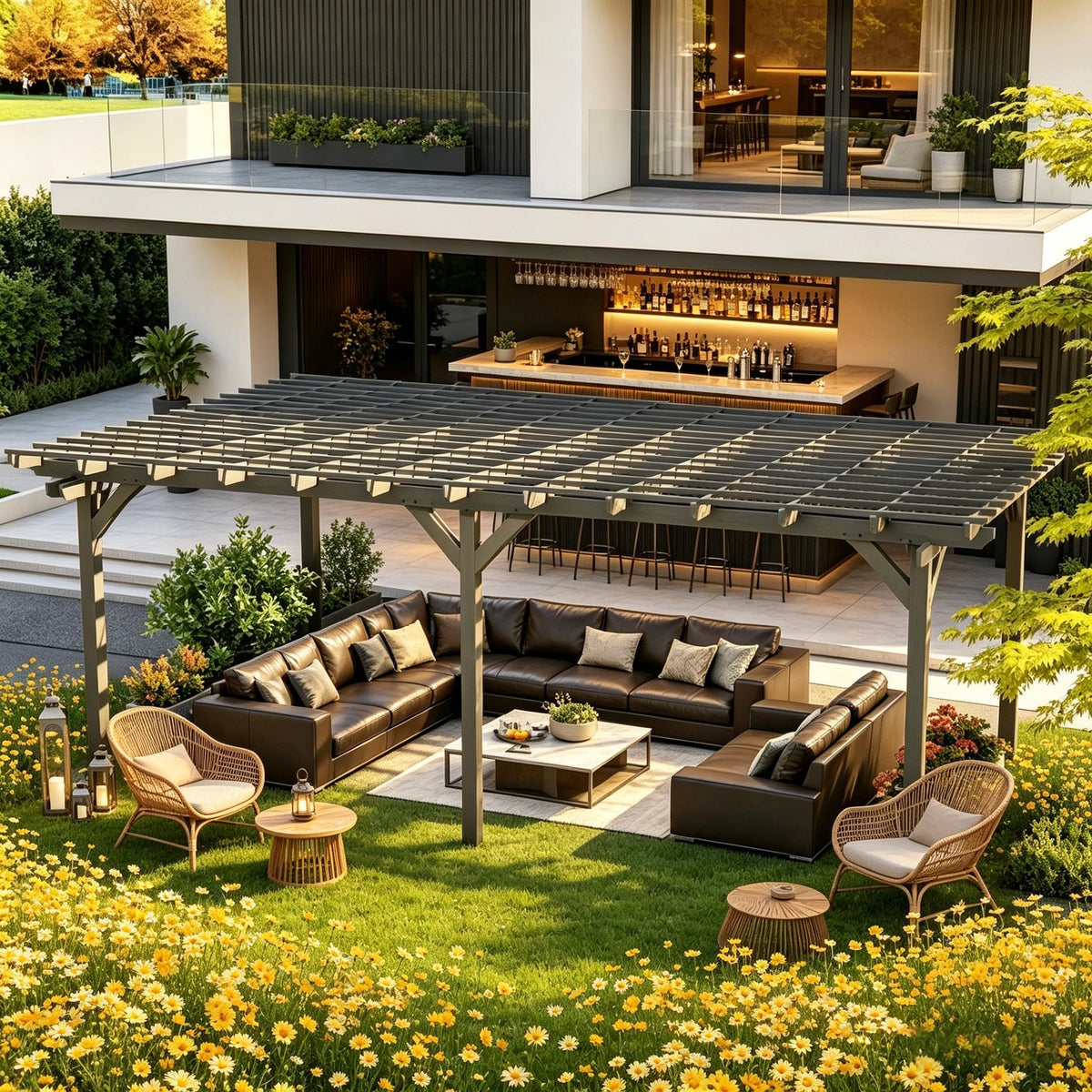 Garden Pergola,Outdoor Pergola,Wooden Gazebo Grape Trellis