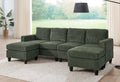 Savannah Modular Corduroy Sectional Sofa with Ottoman