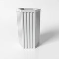 Hexagon Column Planter MD - White