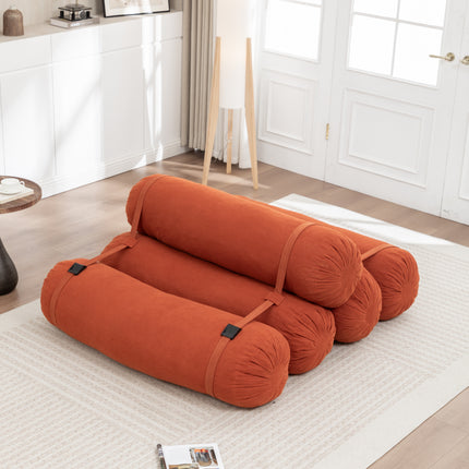 Adjustable Floor Sofa, Corduroy Lazy Sofa with Adjustable Straps for Versatile Configurations, Multi-Person Leisure Chair, Suitable for Living Room, Bedroom and More