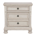 Nightstands Bedroom Engineered Wood Traditional Antique Set of 2 White