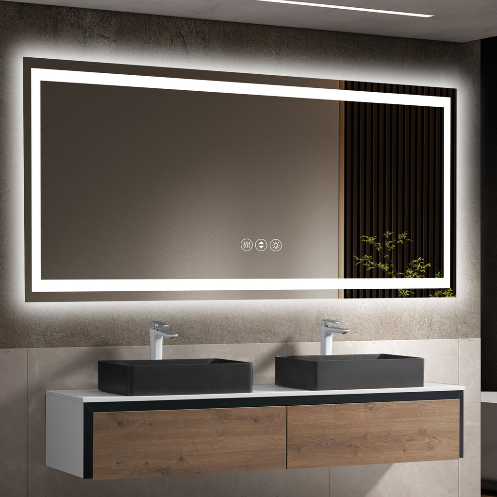 72x36 Inch Frameless LED Bathroom Mirror,Smart Mirror, 72' x 36' Bathroom