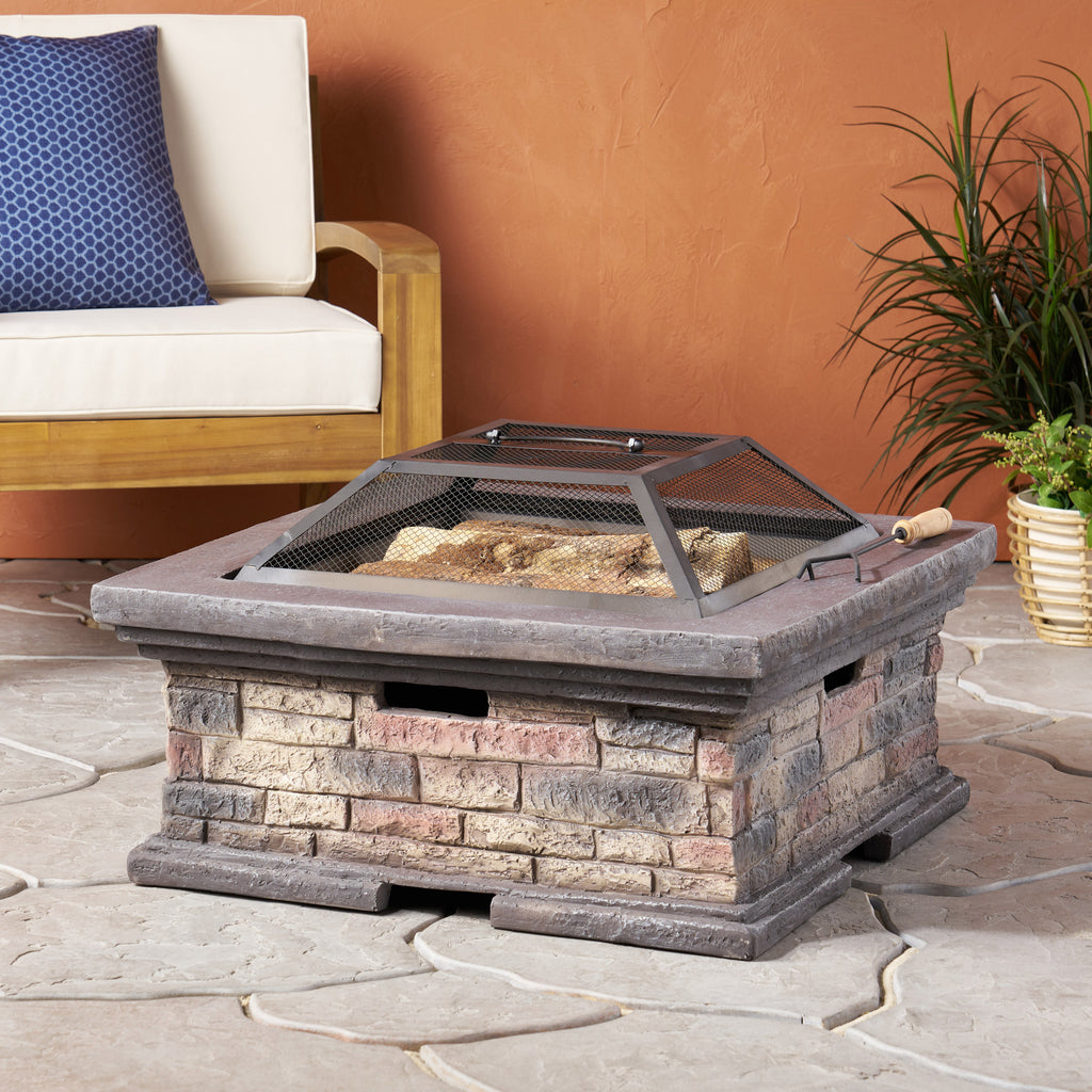 MGO 29' SQUARE WOOD BURNING FIRE PIT