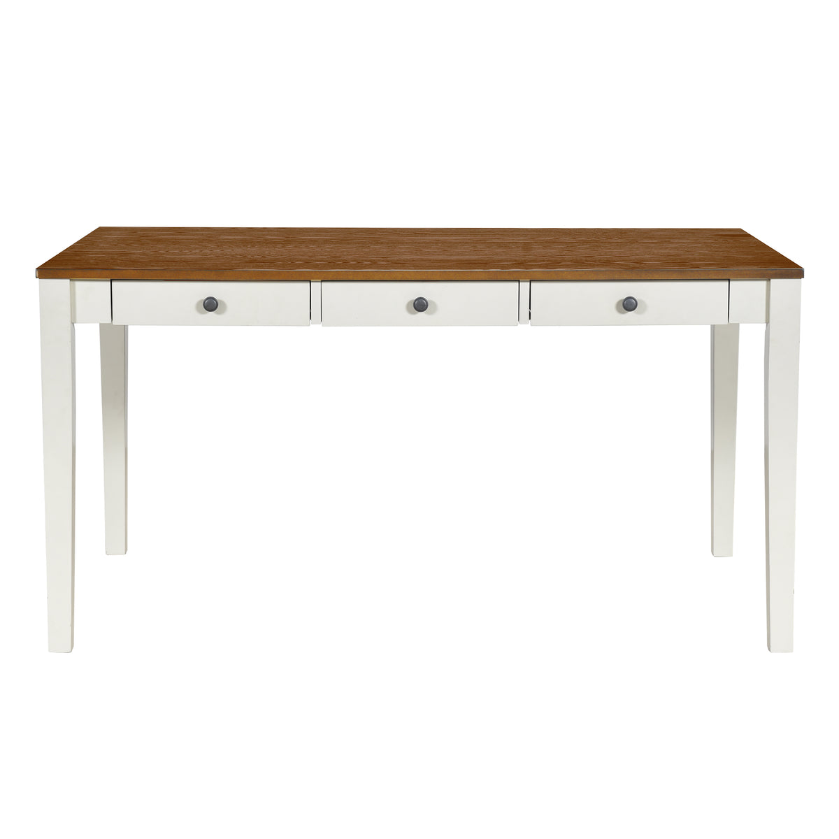 Tarascon 6-Piece Mid-Century Dining Set with Drawer and Bench, Buttermilk