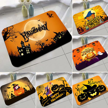 Halloween Bathroom Absorbent Non-slip Mat Entry Door Carpet