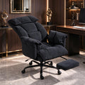 High Back Reclining Office Chair with Footrest, Ergonomic Desk Chair with High Density Resilience Foam Cushion & Silent Rolling Casters for Home Office(Only 1pcs Office Chair)